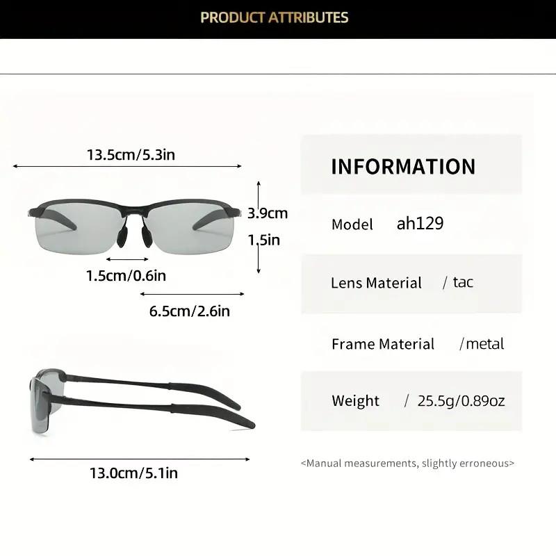 Fotochromatické sluneční brýle Pánské UV400 Řidičské brýle Měnící barvu Denní noční vidění Módní brýle pro muže