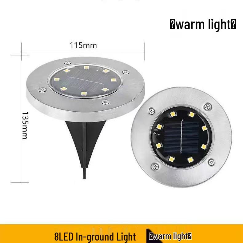 Solar Ground Lights for Outdoor Courtyard and Garden Landscape