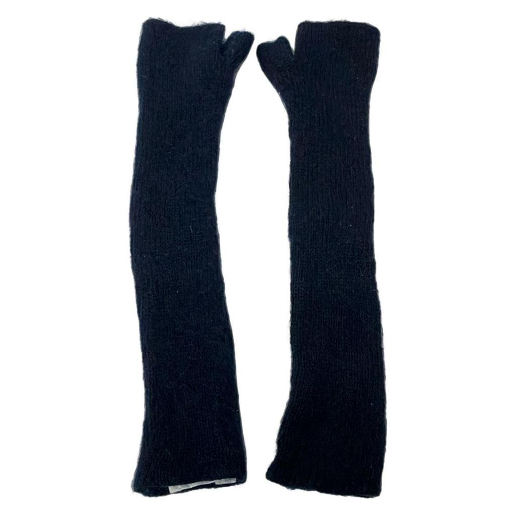Used ASAUCE MELER Women's Gloves - Dark Navy Arm Warmers Wool, Silk