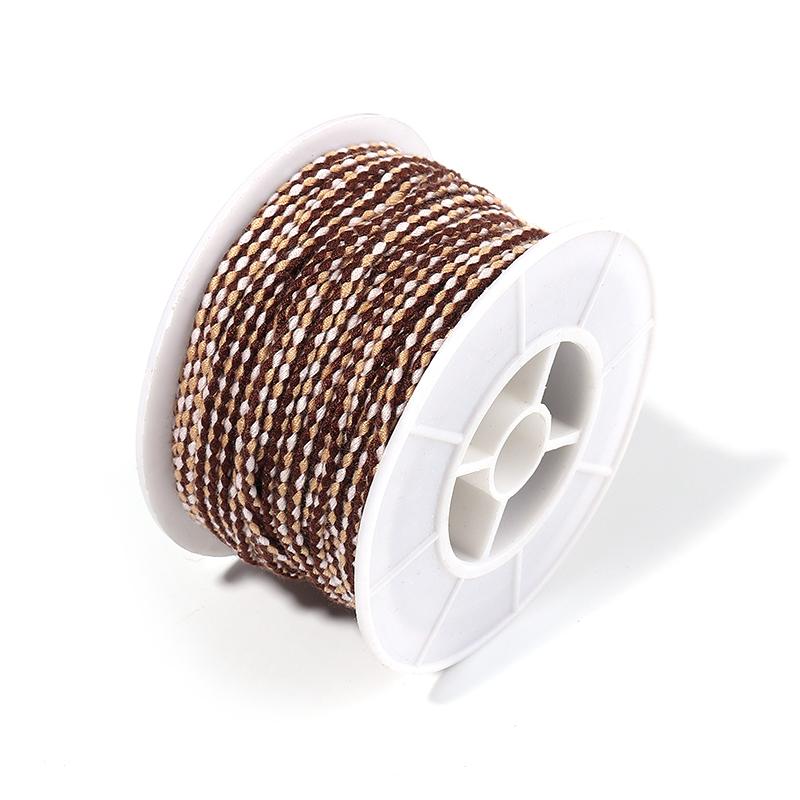 25M/Roll Colorful Cotton Thread Rope Four-Strand Braided Twist Cord for Jewelry Making DIY Bracelet Decoration Lanyard Supplies
