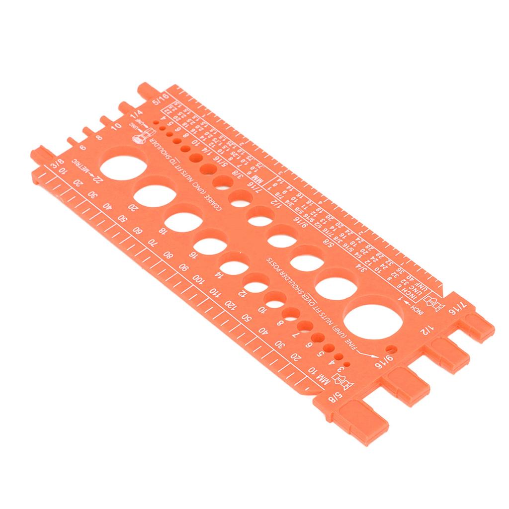 Nut Bolt Screw Gauge Multi Functional Inch Metric Quick Identification Nut Bolt Thread Checker for