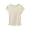 Crew neck short-sleeved T-shirt women's summer new American Spice Girl solid color slim-fitting and thin bottoming shirt sports top