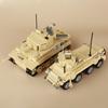 WW2 North African Military German Tiger Tank Building Block UK Soldier Figure Armored Motorcycle Weapon Model Brick Kid Toy Gift