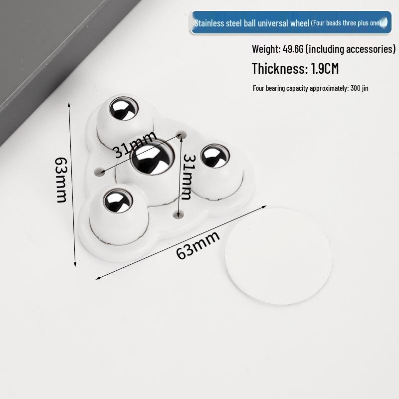 Cicha Samoprzylepna Podstawa Mobilna: Uniwersalne kółko bez wiercenia z pogrubionym łożyskiem kulkowym do użytku domowego