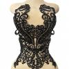 3D White Appliques Glass Beads Rhinestones Crystals Sewing Designer Diy Women Evening Wedding Dress Bodice Patches Decoration