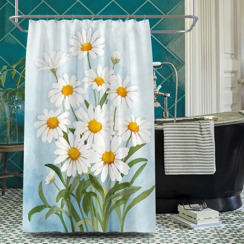 Bathroom Thickened Waterproof Curtain Mildew Proof Shower Curtain Shower Partition Curtain Shower Curtain Bathroom Curtain Free Perforation
