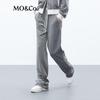 MO&Co. Velour-Feel High-Waist Straight Leg Sweatpants