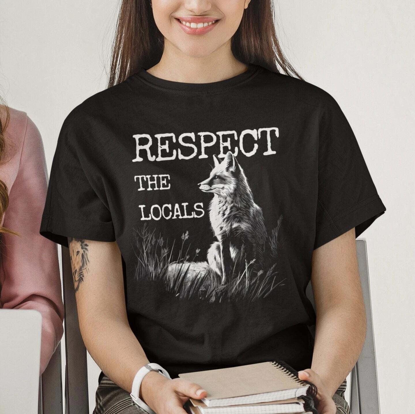Respect the Locals Fox Tshirt, Animal L