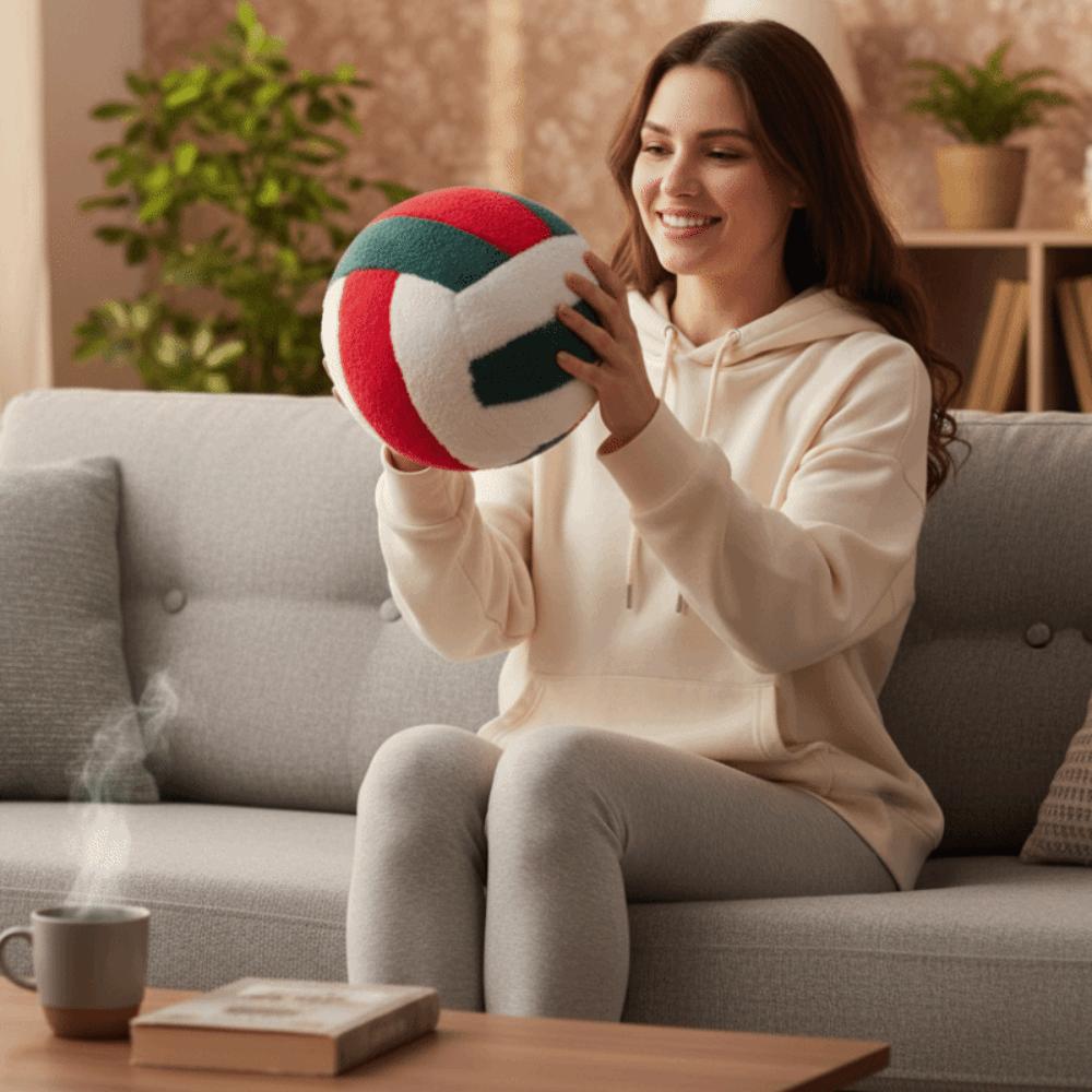 Kugelform Volleyball Wurfkissen Puppe Weiches Volleyball Plüschtier Kinderspielzeug