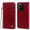 Vintage Crazy Horse Texture PU Leather Flip Wallet Phone Case for Vivo V25e,V25 5G Card Holder Kickstand Shockproof Protective Cover