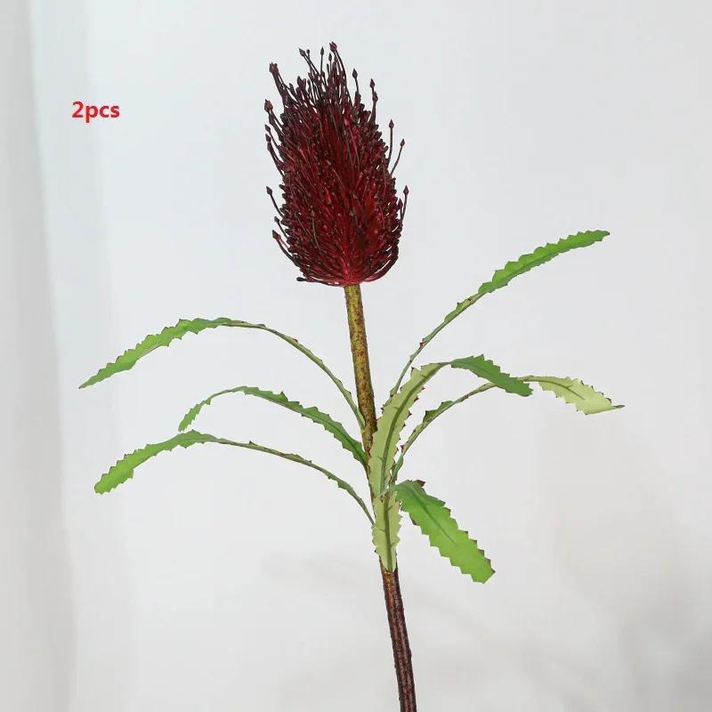 Artificial Plants Silk Fake Flowers Auditorium Decor Red Black Stupa Flower Branches Simulation Green Plant Balcony Decoration