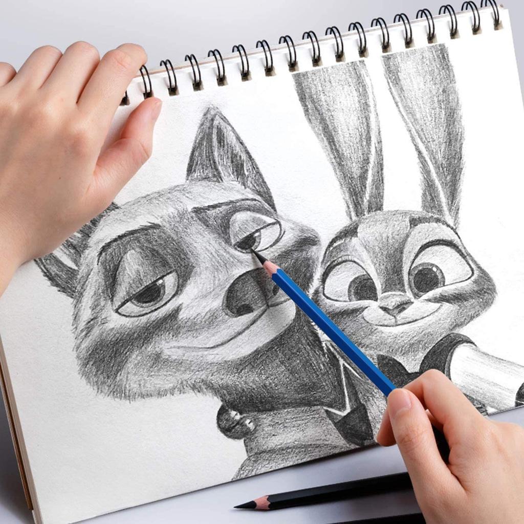 Drawing Pencils Set - Sketching and Shading Kit for Artists - Charcoal and Graphite Pencil Set - 35 Pcs
