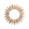 Sun Shape Wooden Round Makeup Mirrored Innovative Art Decors Bathroom Bohemian Wall Hangings Mirrored Living Room Decors