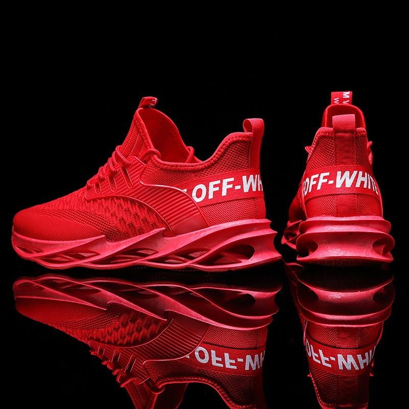 New men's shoes fashion trend breathable flying woven running shoes fashion blade casual sports shoes men