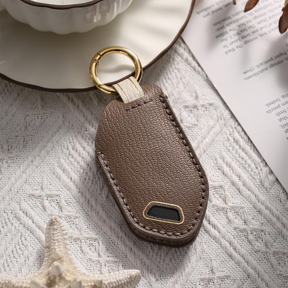 Leather Car Key Protective Cover Case for Kia EV9 Seltos Picanto Sorento MQ4 Carnival KA4 Morning K5 Carens 2024 2025 Keychian