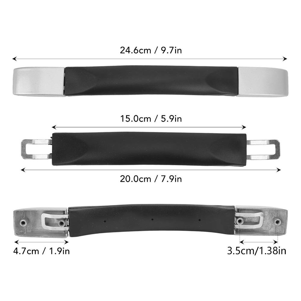 2 Pcs /Set Durable Plastic Luggage Handle Flexible Black Suitcase Handle Luggage Pull Handle Travel Cases
