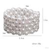 Artificial Pearl Bangle Rhinestone Stretch Bracelet