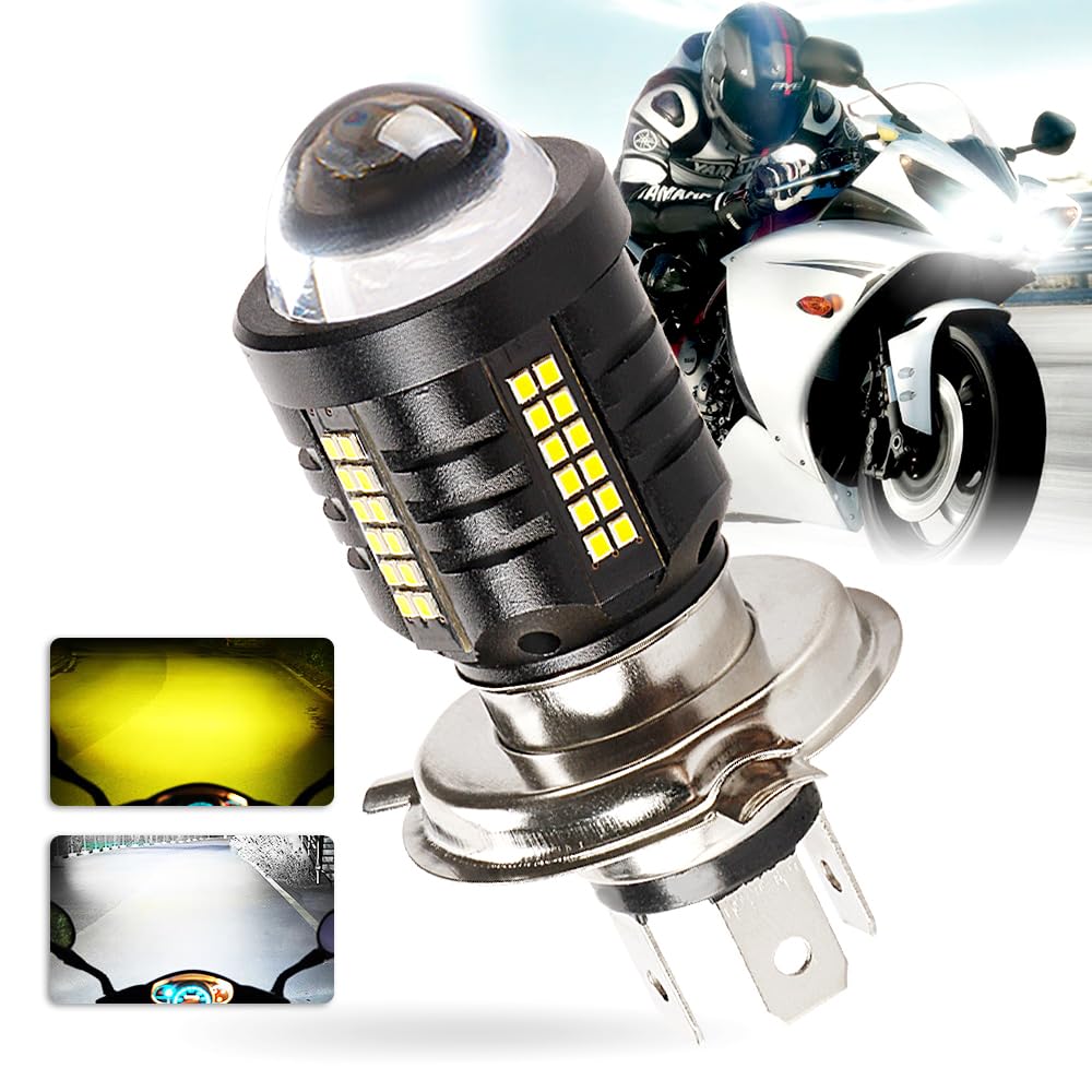KaiDengZhe Compact Motorcycle LED Super Genuine Compatible with 1 Piece H4/HS1 Headlight, Bright, DC/DC Only, Hi/Lo Switchable, 6000K, Replacement,