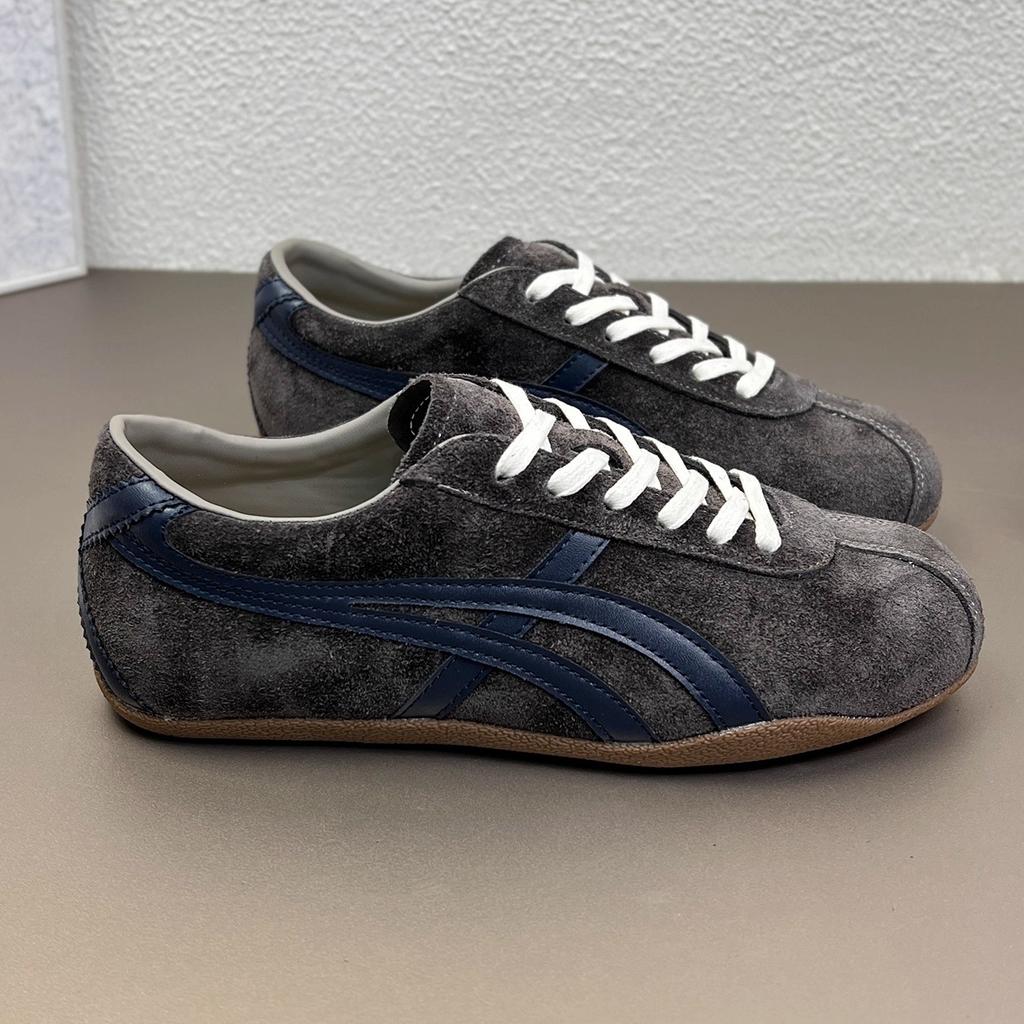 European Station Dexun Shoes Women's 2025 Autumn New Women's Shoes Leather Fashion Versatile Flat-bottomed Sports Casual Forrest Gump Shoes