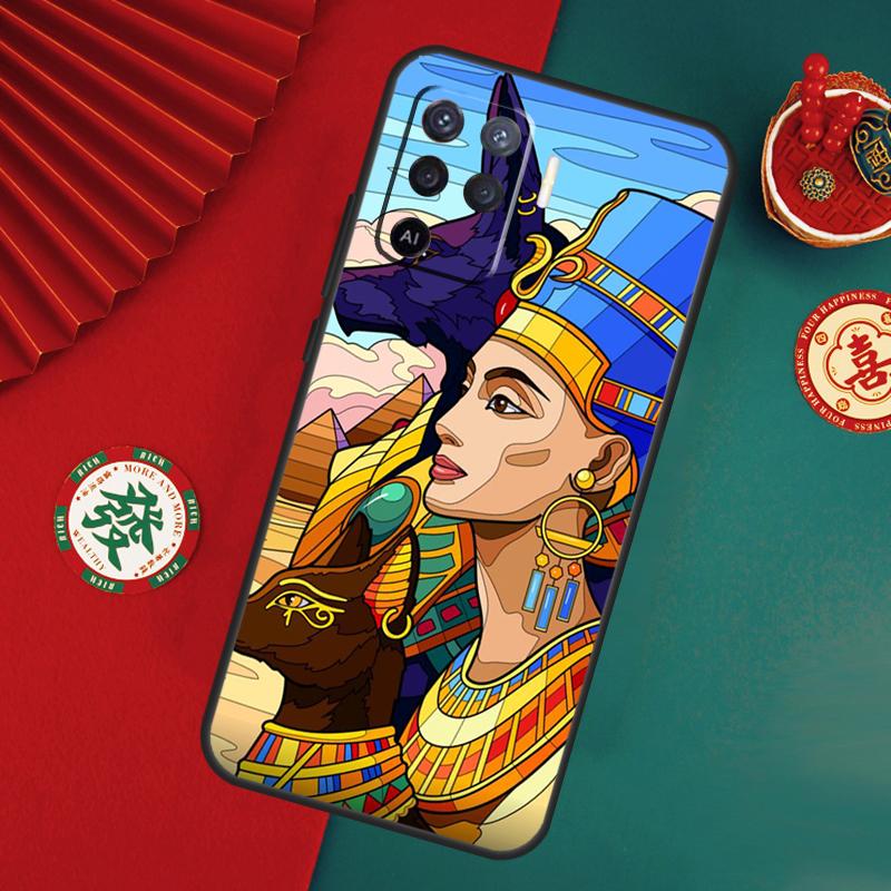 Egypt Nefertiti Anubis Ankh Case For Oppo A80 A40 A60 A6 A5 Pro A15 A16 A17 A57 A94 A74 A54 A76 A96 A18 A38 A58 A78 A98