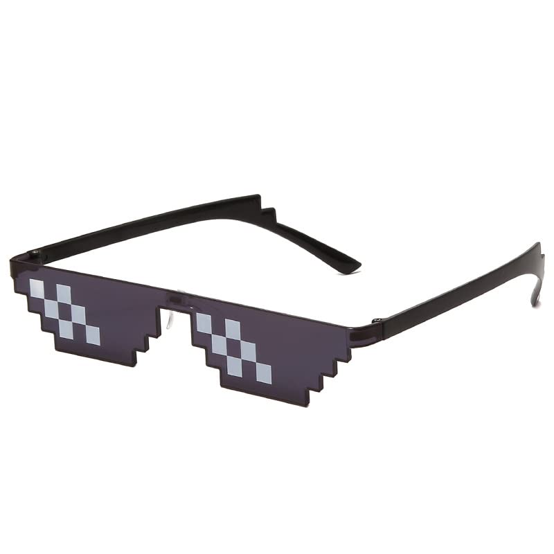 

ELYBYYLE Sunglasses, Pixel Mosaic Glasses, Party Glasses, 12 Pixels, Birthday Props, Cool Cosplay Eyewear, Unisex