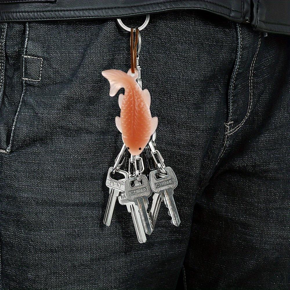 Color Changing Koi Pendant UV-Activated Color-Changing Grilled Fish Car Rearview Mirror Hanging Decor Lucky Keychain Pendant