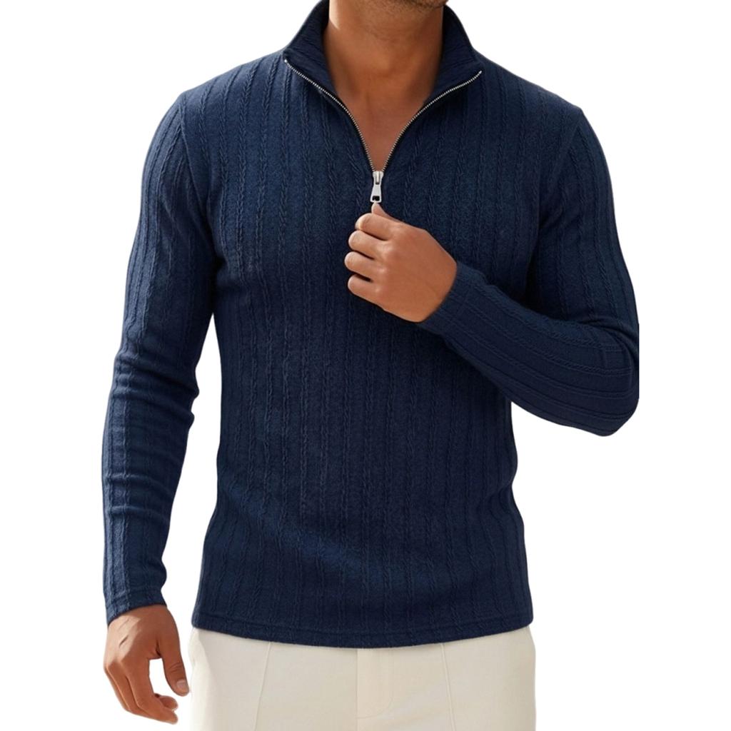 Herr Casual Halvdragkedja Långärmad Topp