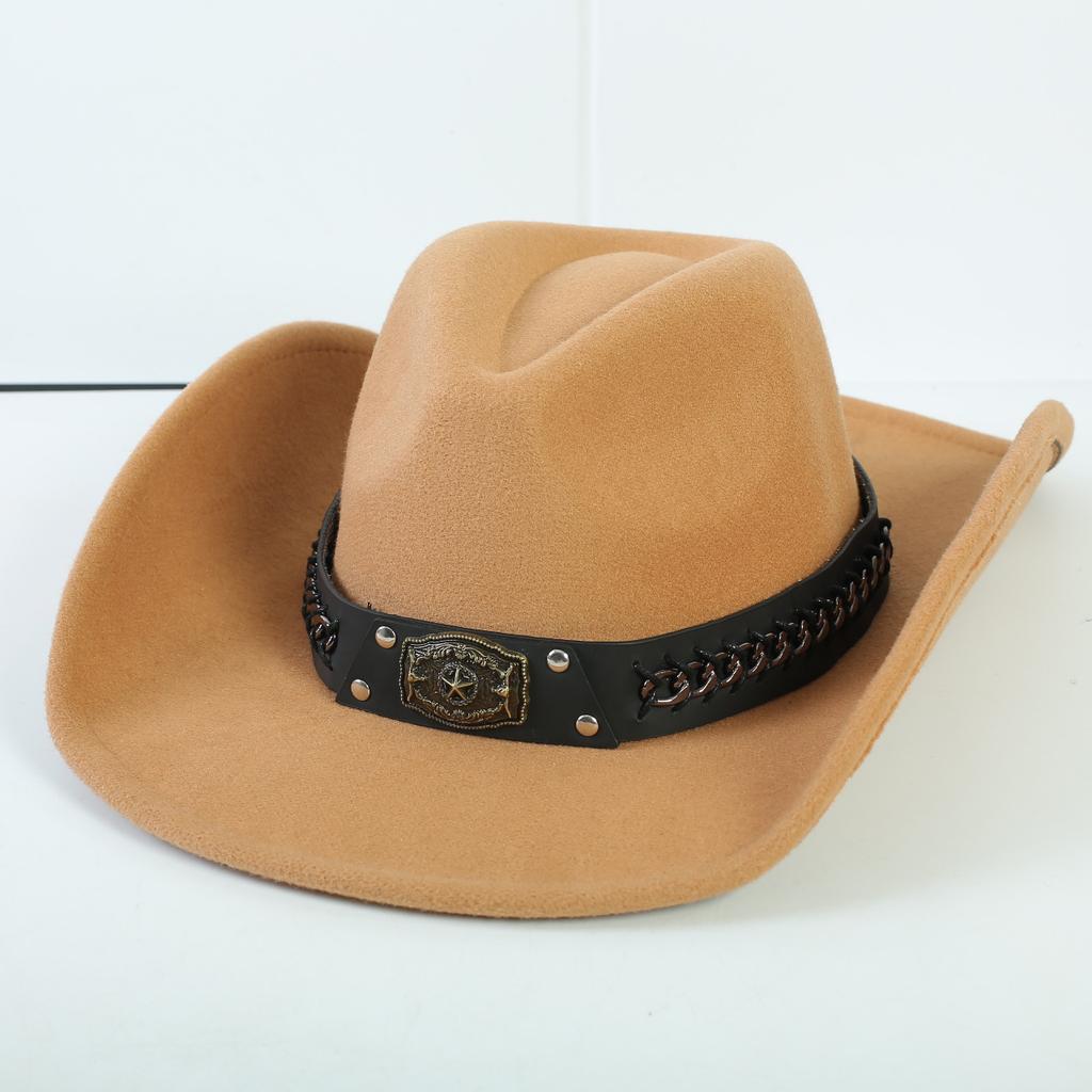 Popular European and American versatile fashion feng shui drop type right angle western cowboy hat, jazz hat, top hat
