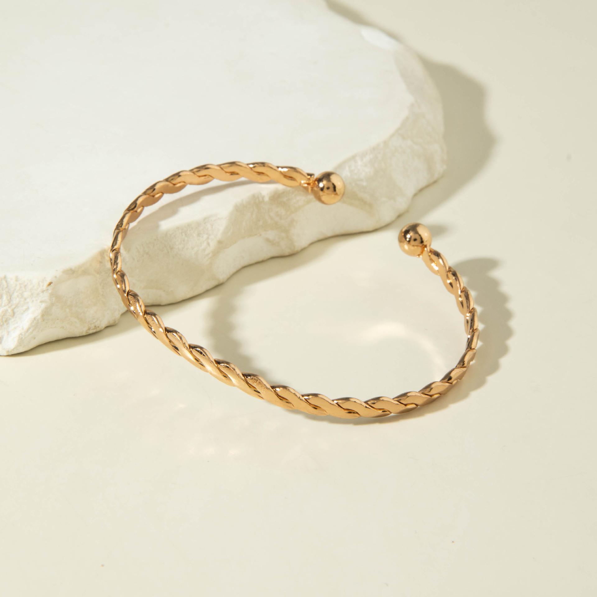 Украшения ретро многослойный браслет простой геометрический с открытым концом круглая бусина золотой блестящий набор браслетов