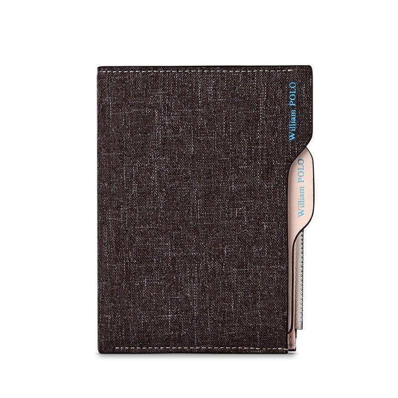 Mens Slim Canvas Wallet With Multiple Card Slots Oxford Fabric Bifold Minimalist Urban Style
