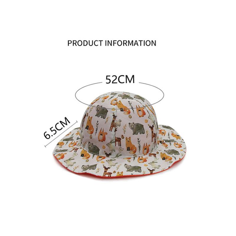 1PC Children's Storage Fisherman Hat Spring Summer UV Protection Sun Cap Boys Girls Beach Panama Hat Cute Cartoon Bucket Caps