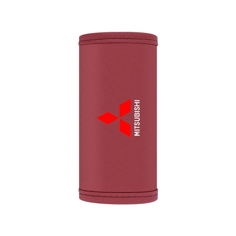 Skórzana Pokrywa Podłokietnika z Logo Samochodu Pokrowce Ochronne na Uchwyt Dachowy Dla Mitsubishi Asx Lancer Outlander Pajero Ralliart Akcesoria Stylizacja Samochodu