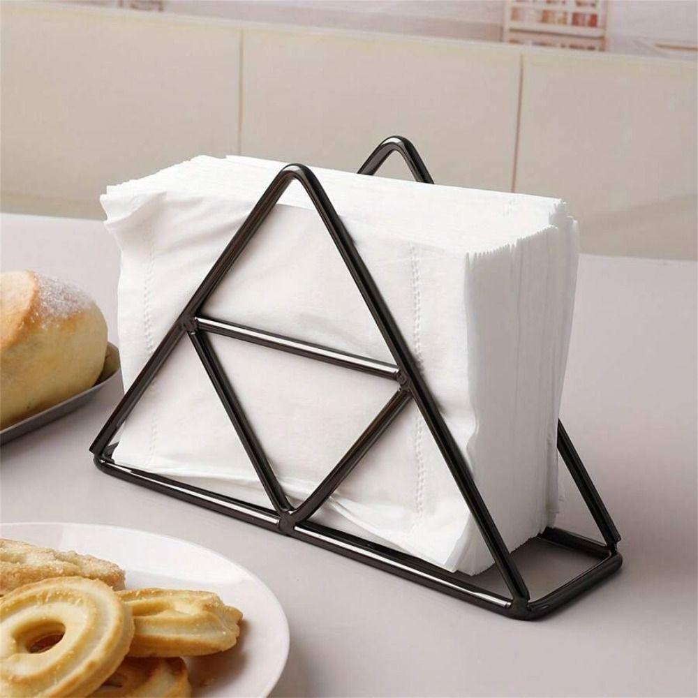 European Style Triangle Napkin Holder High-end Hollow Tissue Rack Dining Table