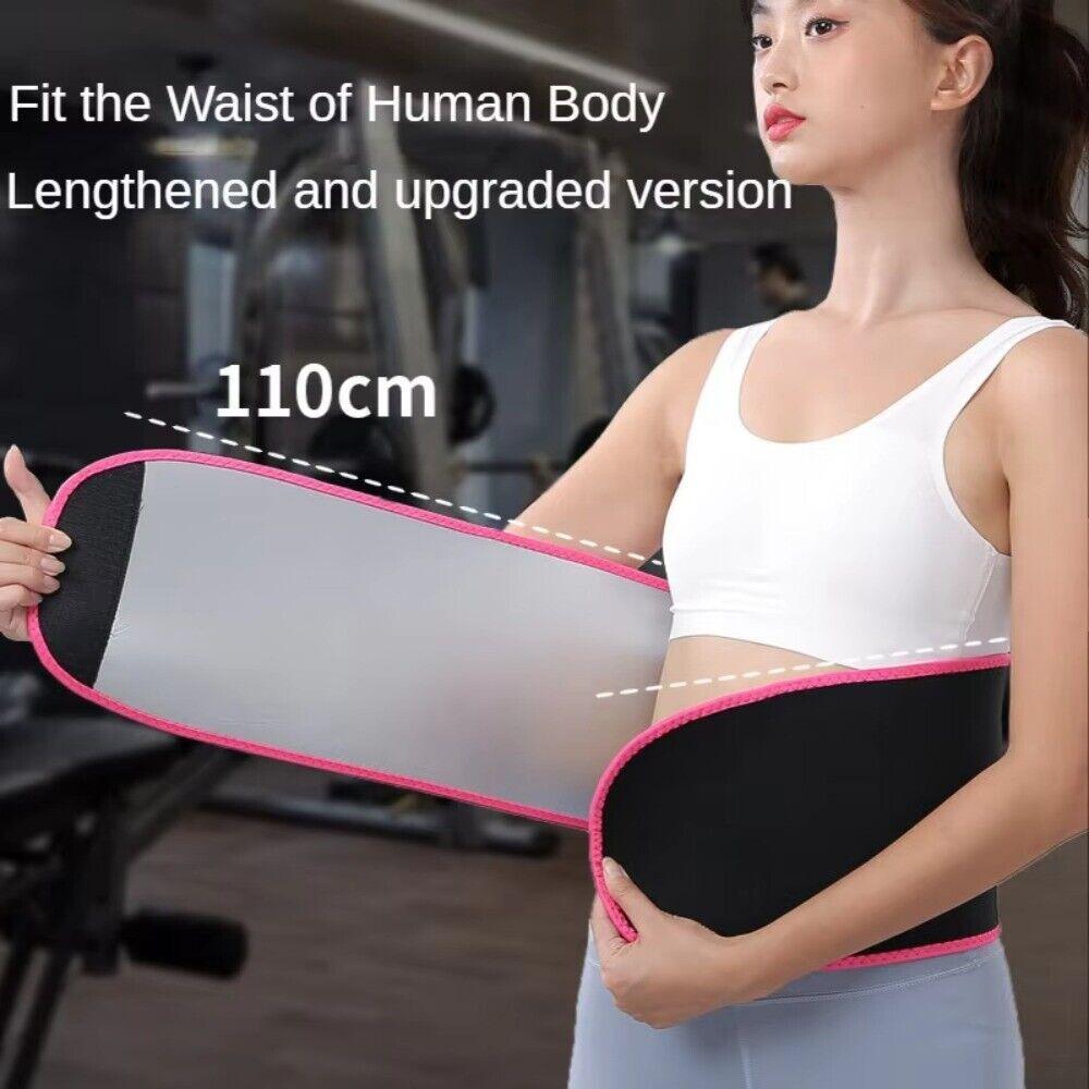 New Silver Ion Slimming Sweat Belt Elastic Adjustable Waist Tummy Trimmer Fat Burning Sports Body Sculpting Belt Men And Women