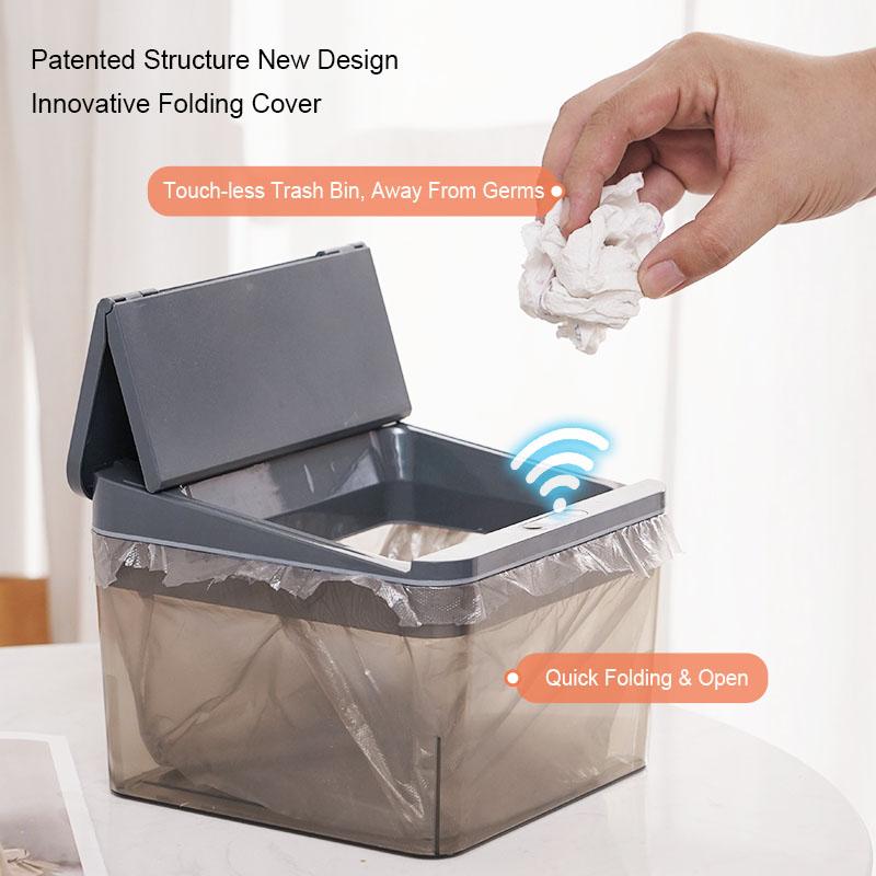 2024 New Desktop Smart Sensing Storage Box Automatically Open Transparent Appearance Suitable for Bedroom, Kitchen and Office