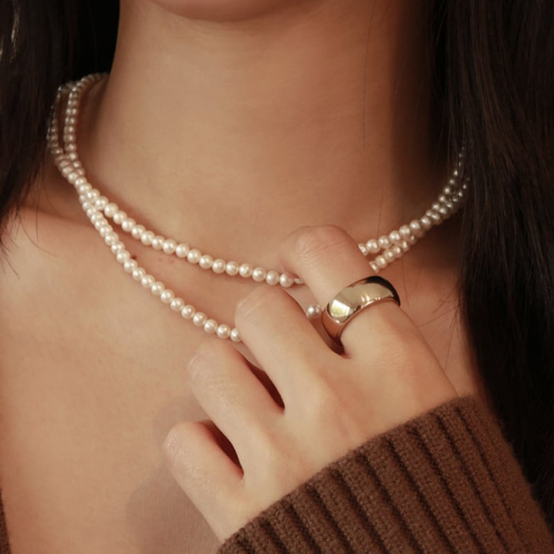 Less Is More 2 Way Pearl Necklace _4 Mm