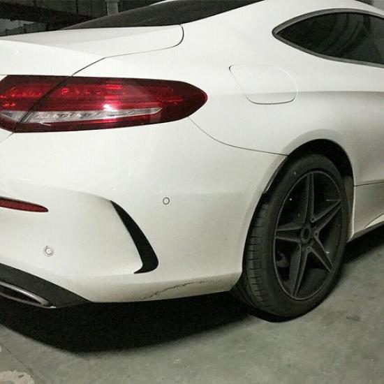 For Mercedes W206 C260 C300 AMG Coupe Gloss Black Rear Bumper Canards F Vents