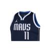 Jordan X Tricou Baschet NBA Mavericks Kyrie 11 Deplasare Confortabil Modă Simplu Tricouri Copii Albastru DO9523-MKI