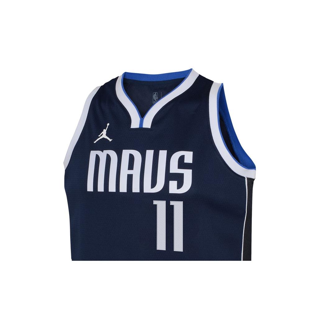 Jordan X Tricou Baschet NBA Mavericks Kyrie 11 Deplasare Confortabil Modă Simplu Tricouri Copii Albastru DO9523-MKI