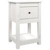 VidaXL Bedside Table White 40x35x61.5 Cm Solid Pine Wood 821731