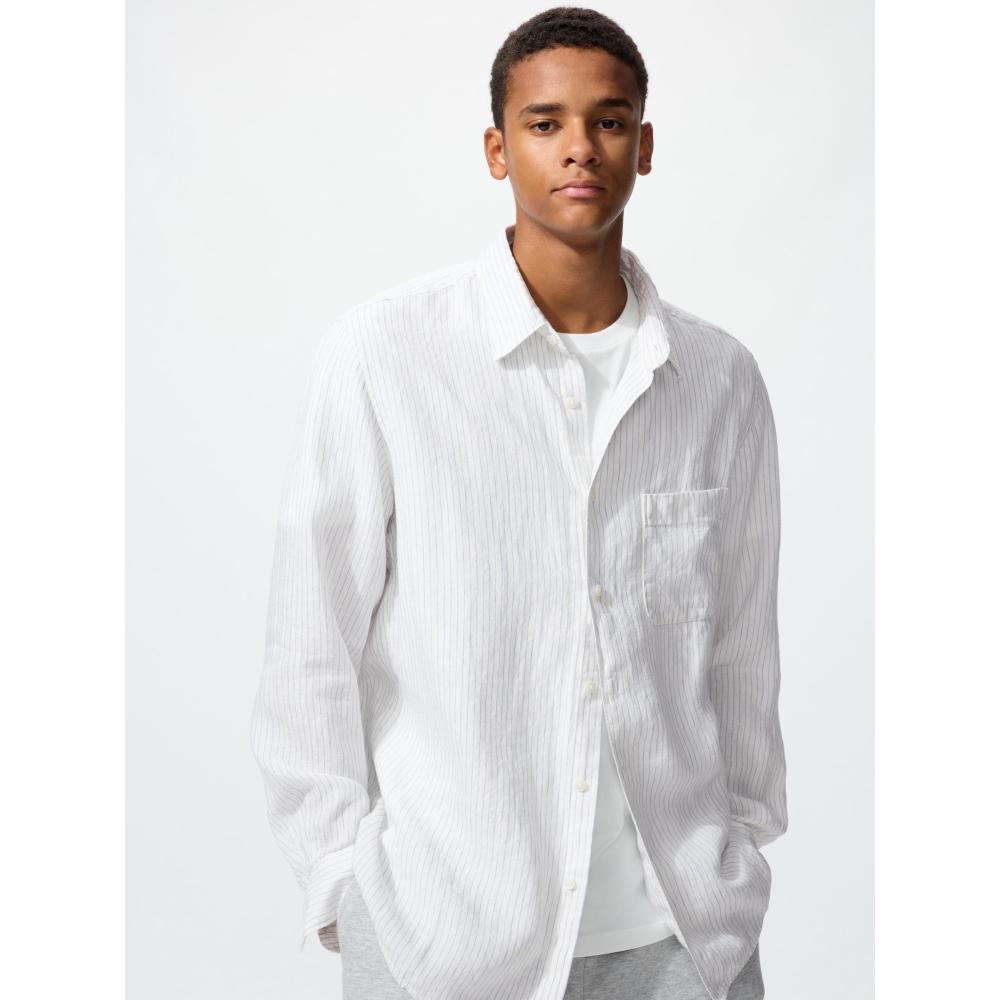 Uniqlo Premium Linen Shirt  Stripe  B