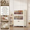 Fold & Store Cabinet: Multi-Use Plastic Organizer with Doors, for Bedroom, Kitchen, Dorm - Quick Setup, No Tools Needed