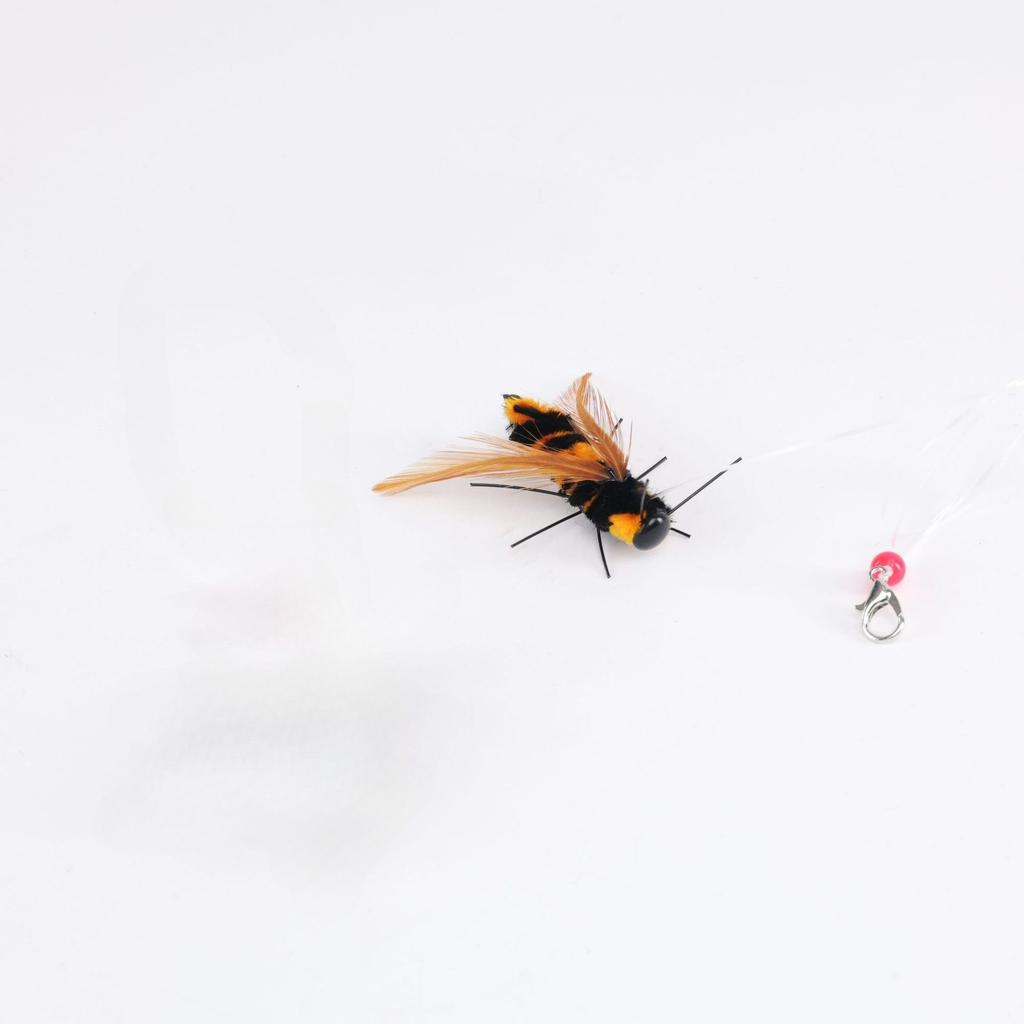 3PCS/5PCS Simulation Hornet Cat Teasing Stick Replacement Head Insect Cat Toy Interactive Pet Toys For Kitten