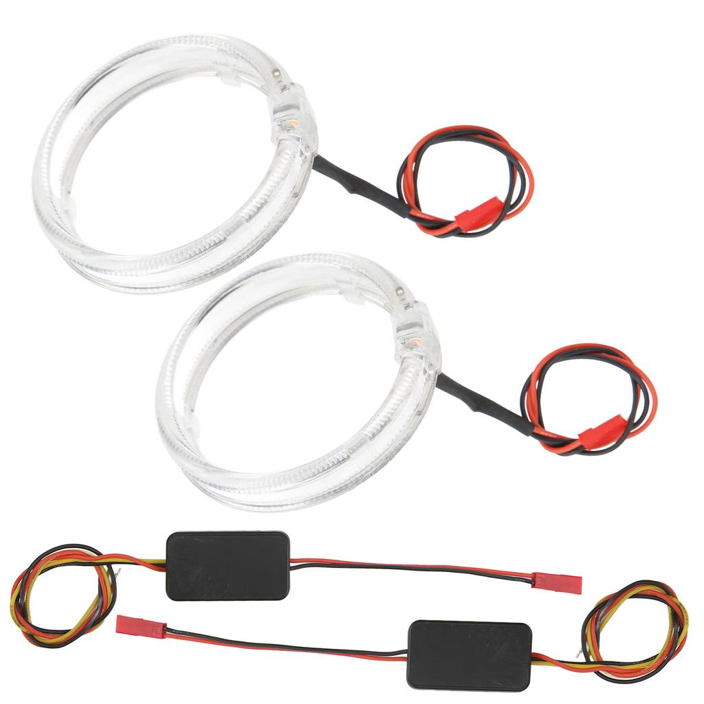 2 Pezzi Luce LED per Auto Guida Luce Occhi d'Angelo Anello Halo Lampada Faro Luce di Marcia Diurna 9-36V per Veicolo Blu Ghiaccio