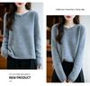 2025 A/W Pure Wool Lace Knitwear - Round Neck, Long Sleeve Crochet Pullover