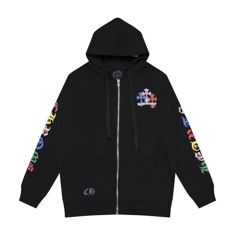 Chrome Heart Pure Cotton Terry Zip-Up Hoodie with Hood
