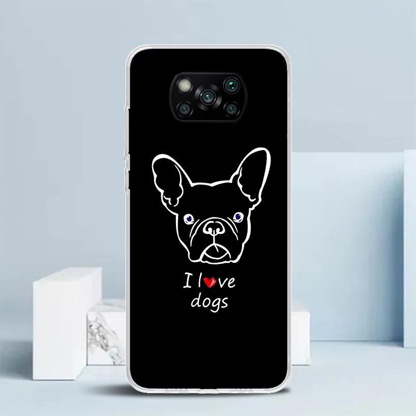 French Bulldog Black White Phone Case For Xiaomi Poco F7 Ultra X5 X6 X7 Pro M7 Redmi 15C 15 13C 13 12C 12 10C 10 10A 9 9C 9A 9T