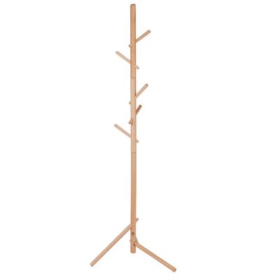 Perchero de Madera Independiente Soporte Colgador de Sombreros con 6 Ganchos para Decoración de Recibidor