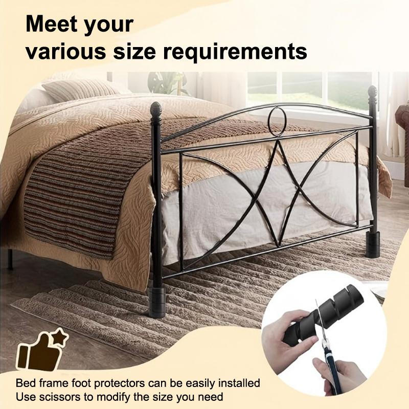 4 Pcs Bed Frame Toe Protectors, Reusable Bed Frame Leg Covers, Bed Frame Feet Protectors For Toe, Bed Frame Feet Covers For Hard