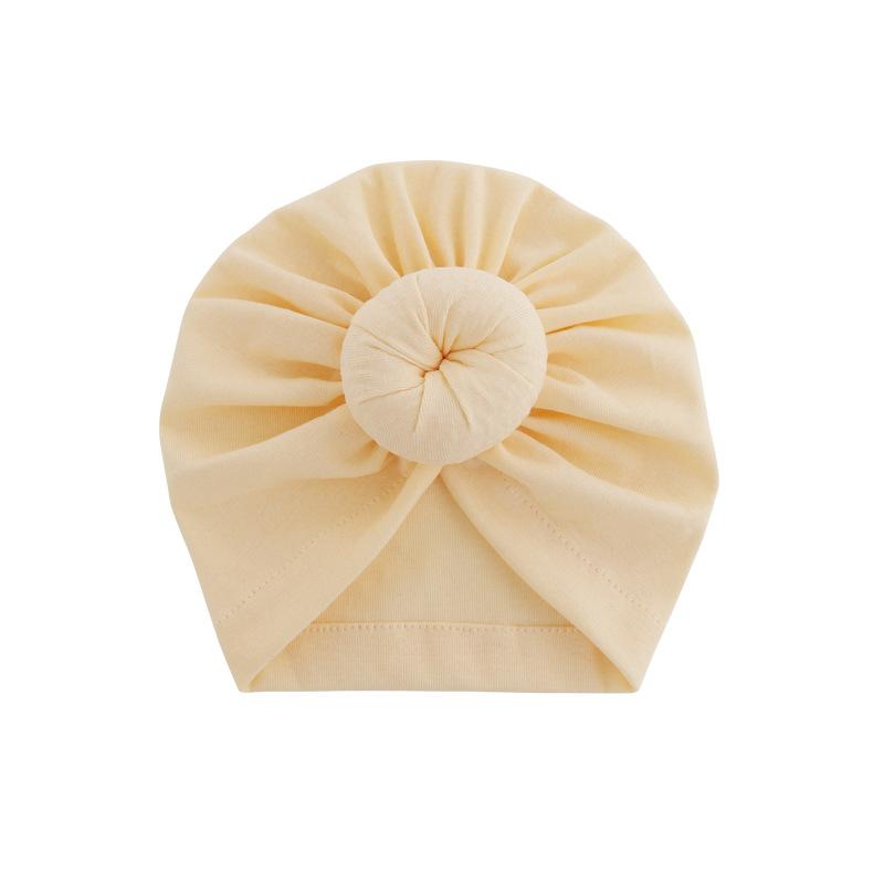 Infant Turban Baby Hat Solid Cotton Headwraps for Newborn Baby Girl Boy Cap Kids Donut Knot Beanies Bonnet Hair Accessories